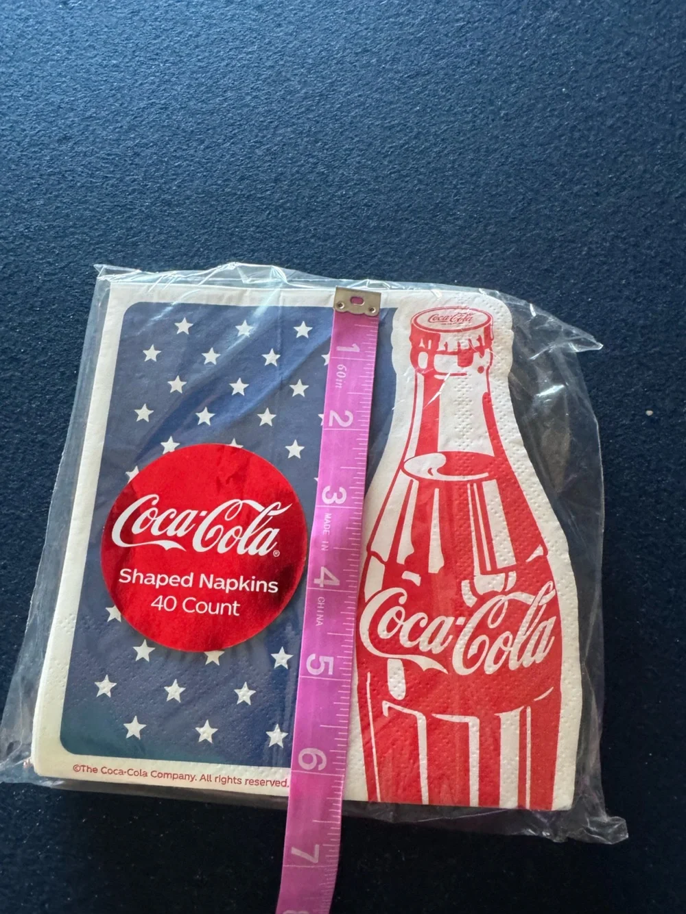 Set of Coca-Cola Classic Red,White& Blue Bottle FUN patriotic party napkins ❤️🤍💙
